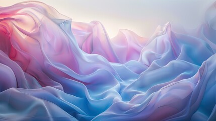Fototapeta premium Colorful gradient waves creating a soft, fluid texture