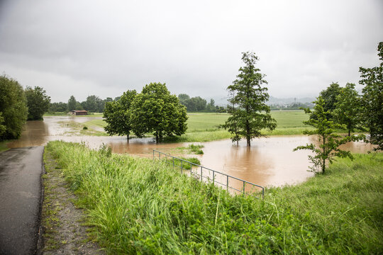 Hochwasser Rems in Winterbach im Remstal Rems-Murr-Kreis 