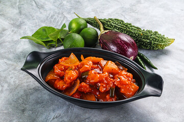 Chinese cuisine - Prawn sweet and sour sauce