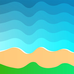 beach sea curve landscape background
