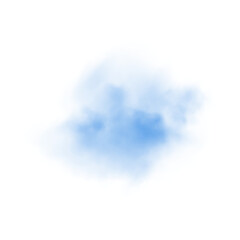 Blue fog in slow motion. Realistic atmospheric blue smoke. Blue fume slowly floating rises up. PNG.
