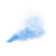 Blue fog in slow motion. Realistic atmospheric blue smoke. Blue fume slowly floating rises up. PNG.
