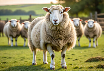 Fototapeta premium Sheep in farm