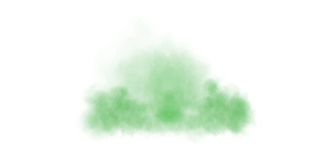 Green fog in slow motion. Realistic atmospheric green smoke. Green fume slowly floating rises up. PNG.
