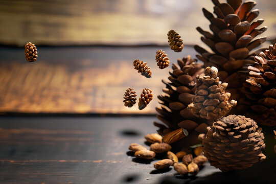pineberries on a wooden table