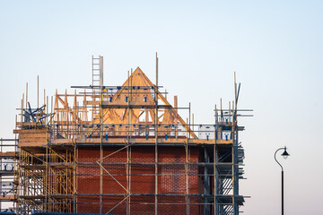 Fototapeta premium New build house development estate in england uk