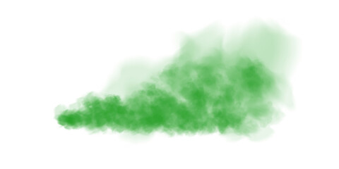 Fototapeta premium Green fog in slow motion. Realistic atmospheric green smoke. Green fume slowly floating rises up. PNG. 