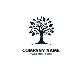 Tree logo design. Botanic tree. Tree of life symbol. Abstract tree logo symbol. Vector illustration