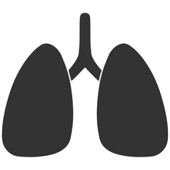 black silhouette lungs icon