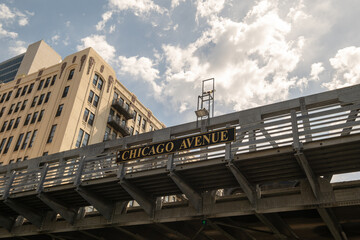 Chicago Avenue Bridge over River