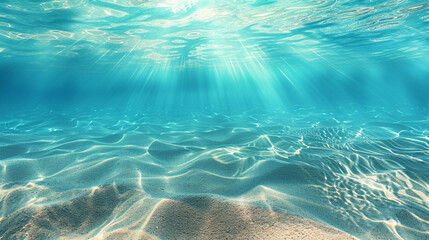 underwater background with sea, transparent sea surface, sea landscape