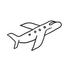 plane icon vector hand drawn style