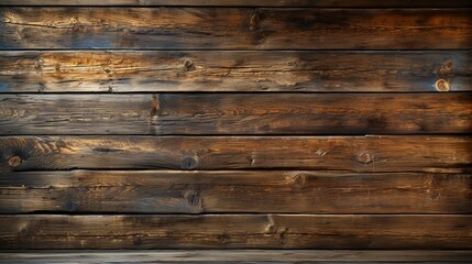 Naklejka premium A close-up of weathered barn wood, with rustic knots and grain patterns creating a rich and textured background perfect for adding warmth and character to designs. Minimal and Simple,