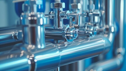 Newly installed clean water pipe system in a building