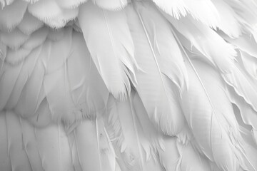 Obraz premium White Bird Feathers Close Up