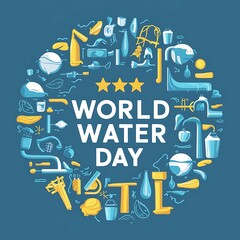 World Water Day (Illustration-typography)
