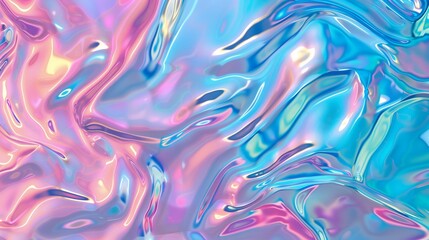 Obraz premium Grainy iridescent holographic gradient background.
