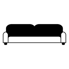 Sofa icon vector. Furniture illustration sign. Armchair symbol or logo.