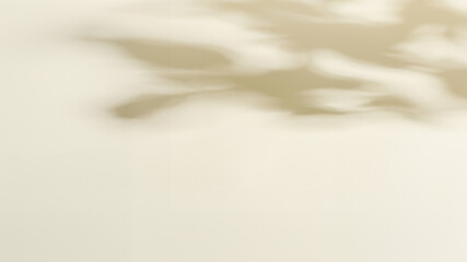 Obraz premium Beige background with leaves shadow, warm mood