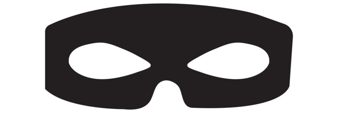 recommend clip art: Transparent PNG available
                    Mask superhero carnival villain or burglar vector icon. Collection of Black flat masquerade costume eye mask silhouette hidden face. Incognito theatre party masque shape clip