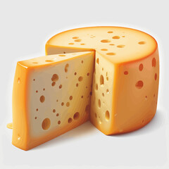 Mozarela Cheese Cartoon Design Very Delicious