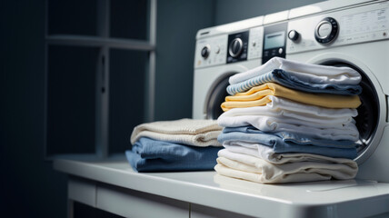 stack of white laundry