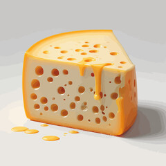 Mozarela Cheese Cartoon Design Very Delicious
