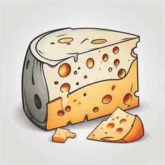 Mozarela Cheese Cartoon Design Very Delicious