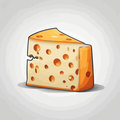 Mozarela Cheese Cartoon Design Very Delicious