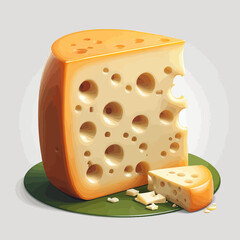 Mozarela Cheese Cartoon Design Very Delicious