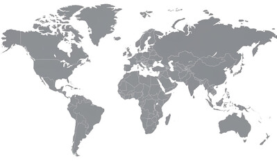 Hi Detail Vector Political World Map illustration