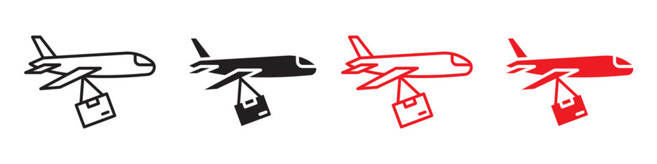Air delivery icon representing speedy shipping and logistics, ideal for courier services and express delivery companies