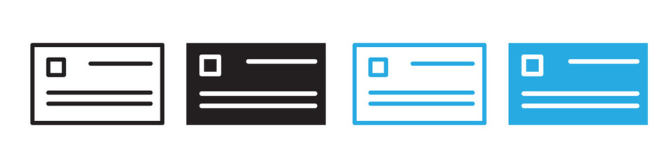 Business card icon depicting professional networking and contact sharing, suitable for corporate branding and personal marketing