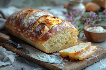 a crusty sourdough loaf