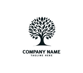 Obraz premium Tree logo design. Botanic tree. Tree of life symbol. Abstract tree logo symbol. Vector illustration