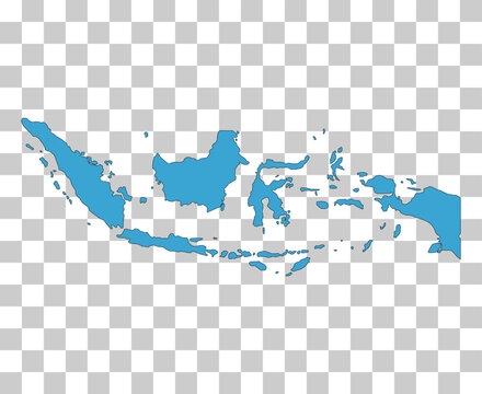 Indonesia detailed map shape, Flat web graphic concept icon symbol vector illustration