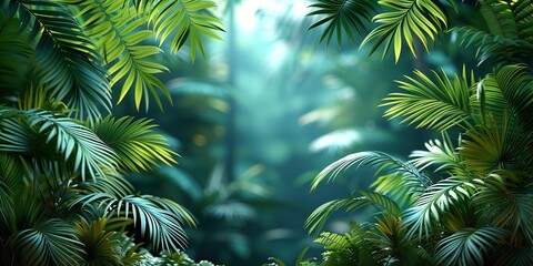 Tropical leaves pattern background 