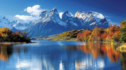 The iconic Torres del Paine National Park in Patagonia, with its distinctive granite peaks and alpine lakes, attracting outdoor enthusiasts and nature lovers.