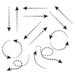 Dashed vector arrow symbol