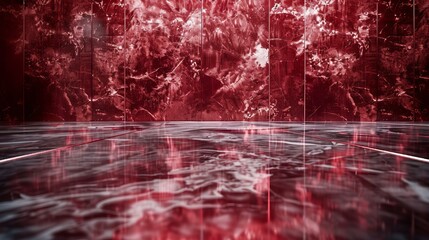 glamorous floor and wall background with glossy, reflective floors and luxurious, velvet walls