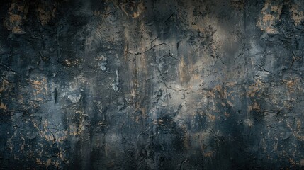 Obraz premium Empty dark gray background with rough, rustic textures and paint stains
