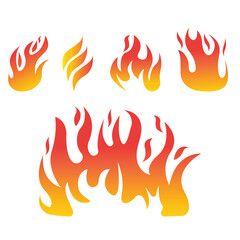 Fire vector with color gradient