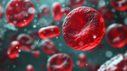 Illustration of hematopoietic stem cells.
