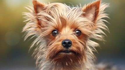 Close up to a beautiful yorkshire terrier dog
