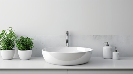 Fototapeta premium kitchen basin isolated on white wall background