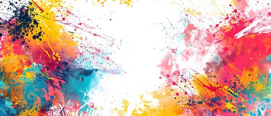 Fototapeta premium Vibrant Doodle Border Design for World Cancer Day with Blank Zone for Overlay