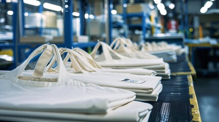 Customizable Blank Merchandise - Tote Bags and Shirts Ready for Screen Printing Designs