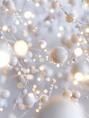 Close-up of white balls