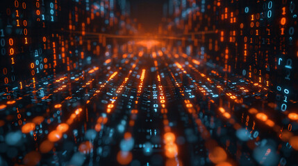 Obraz premium Abstract digital technology and AI concept background