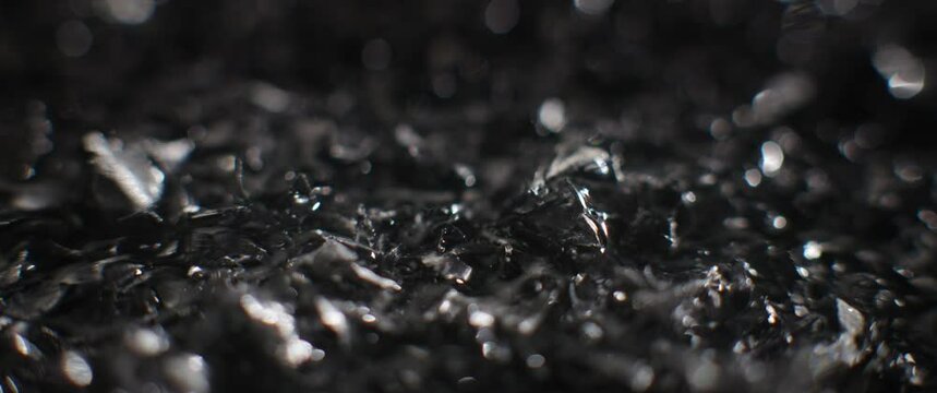 Silver fillings close-up